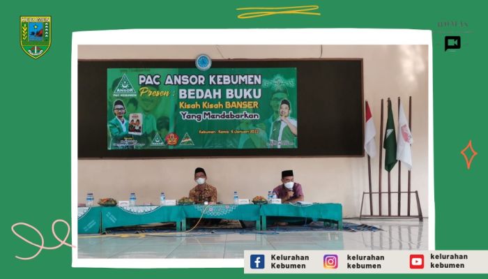 Lurah Kebumen dan Pimpinan Anak Cabang Gerakan GP Ansor Kebumen ajak warga berliterasi lewat bedah buku kisah-kisah banser 01