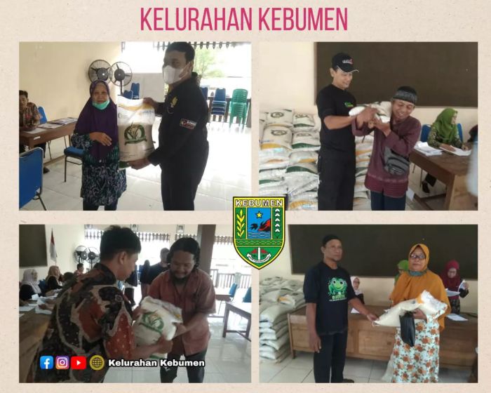 Kelurahan Kebumen salurkan bantuan pangan Beras ke warga 02