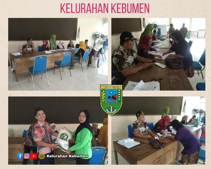 Kelurahan Kebumen salurkan bantuan pangan Beras ke warga