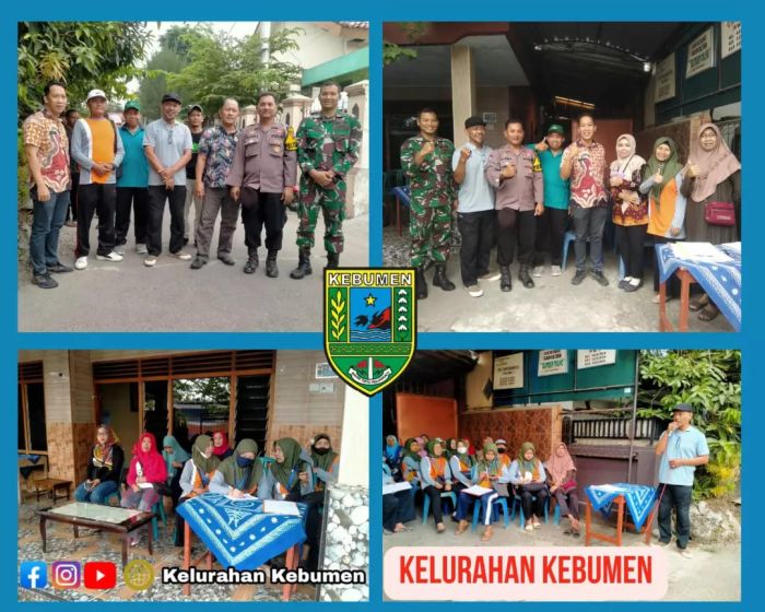 Giat pasukan Jumantik dan FKK kel. Kebumen berantas sarang nyamuk.