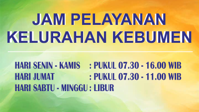 Jam Pelayanan Kelurahan Kebumen 